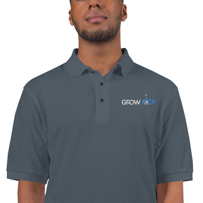 GrowMCF White Logo Polo