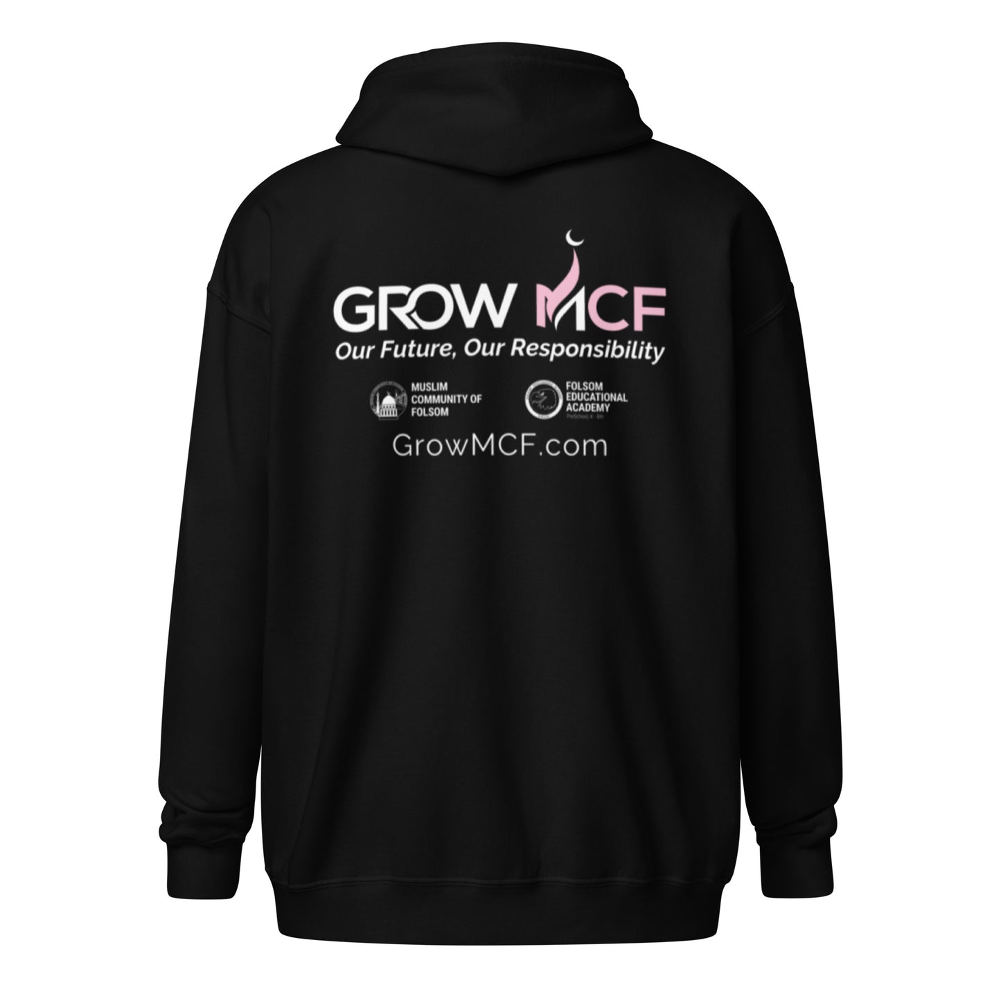 GrowMCF Pink Logo Zip Hoodie