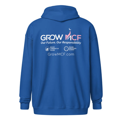 GrowMCF Pink Logo Zip Hoodie