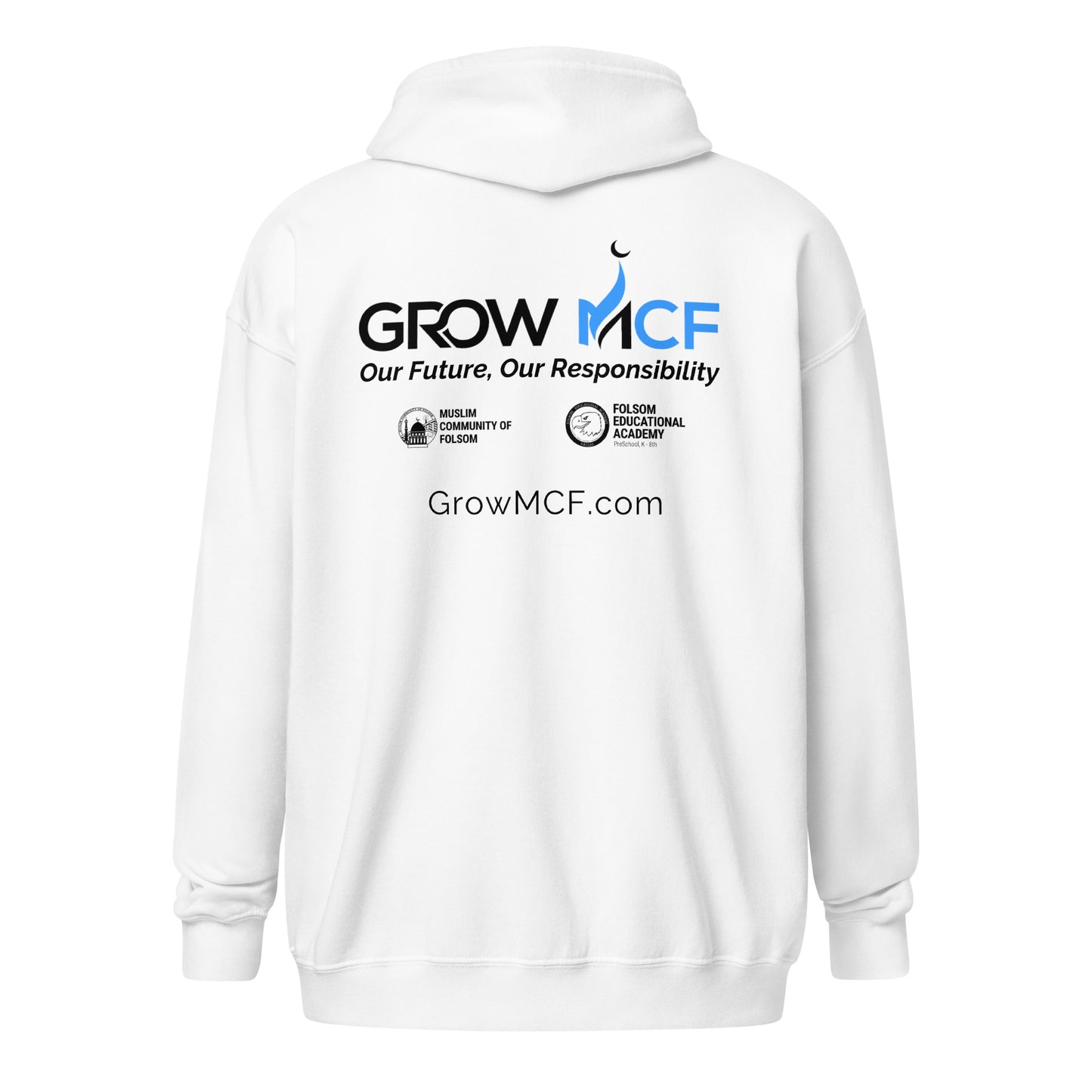 GrowMCF Black Logo Zip Hoodie