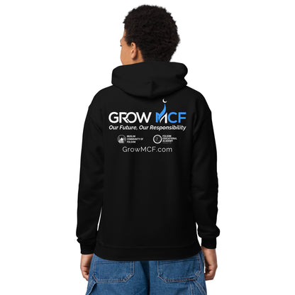 GrowMCF White Logo Youth Hoodie