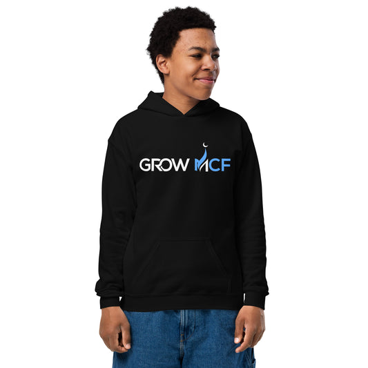 GrowMCF White Logo Youth Hoodie