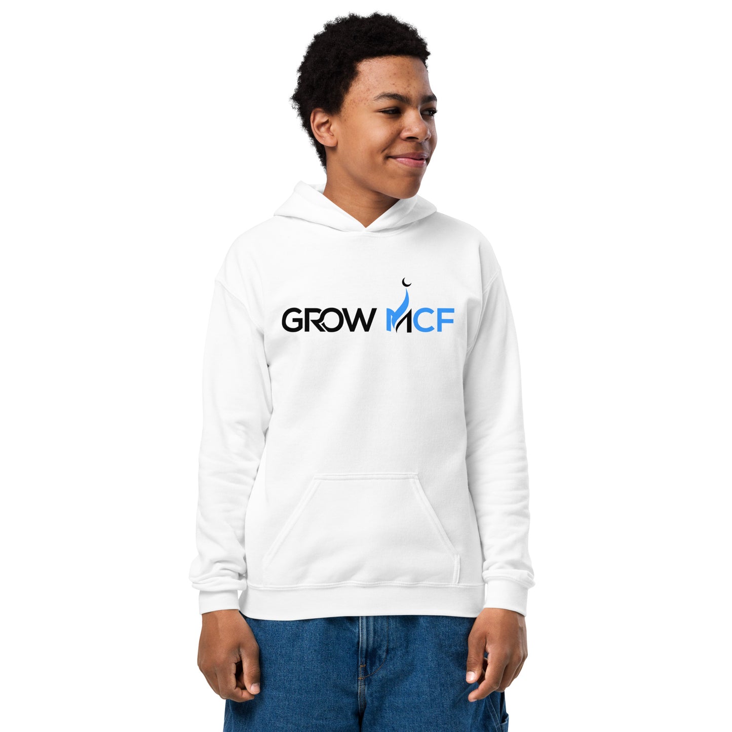 GrowMCF Black Logo Youth Hoodie