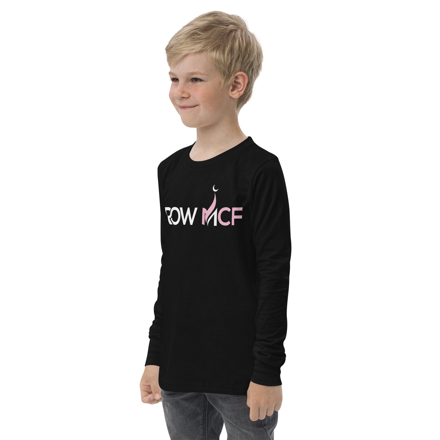 GrowMCF Pink Logo Youth long sleeve tee