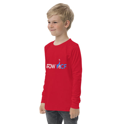 GrowMCF White Logo Kids Long Sleeve